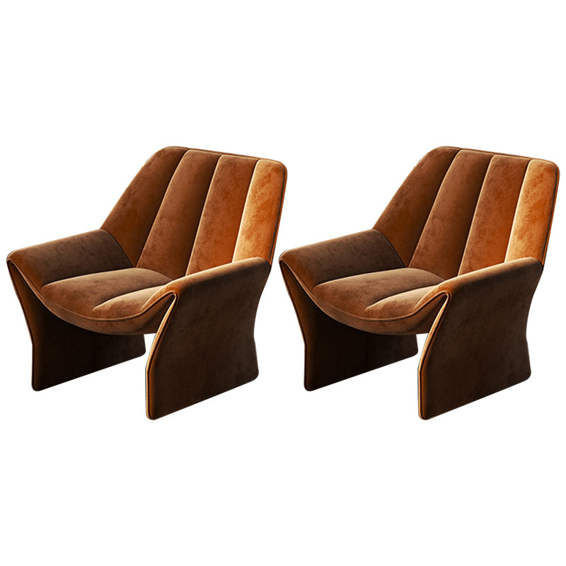 Upholstered Lounge Chair Armless Solid Color Chair with Cushion