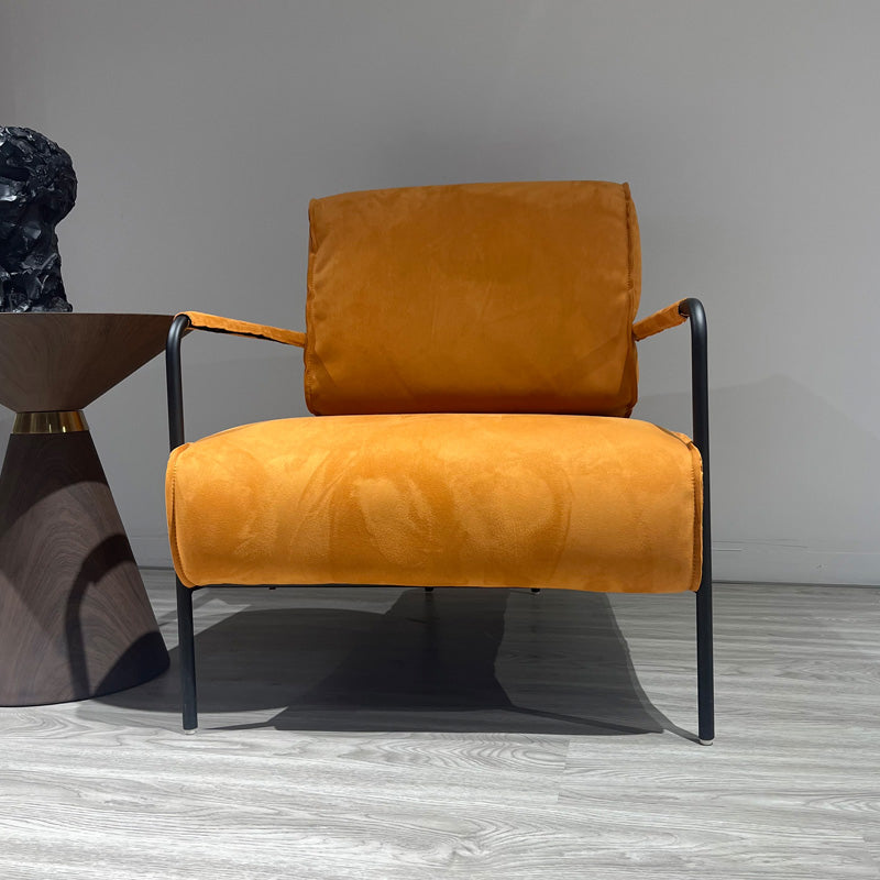 Upholstered Lounge Chair Arms Include Solid Color Chair with Cushion