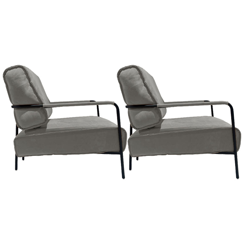 Upholstered Lounge Chair Arms Include Solid Color Chair with Cushion