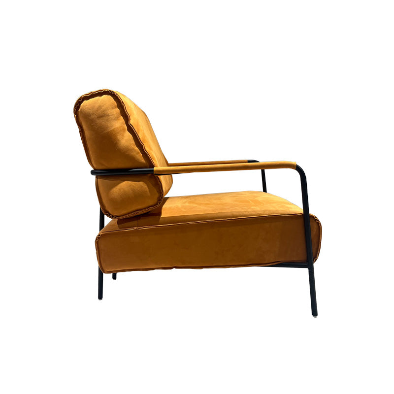 Upholstered Lounge Chair Arms Include Solid Color Chair with Cushion
