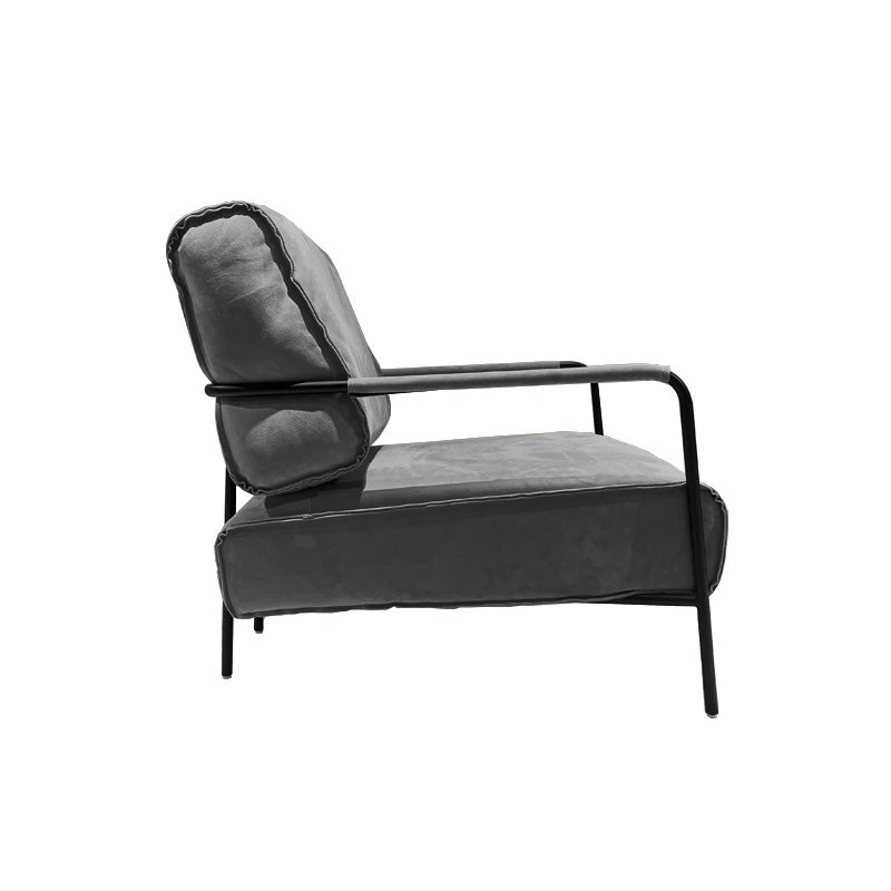 Upholstered Lounge Chair Arms Include Solid Color Chair with Cushion