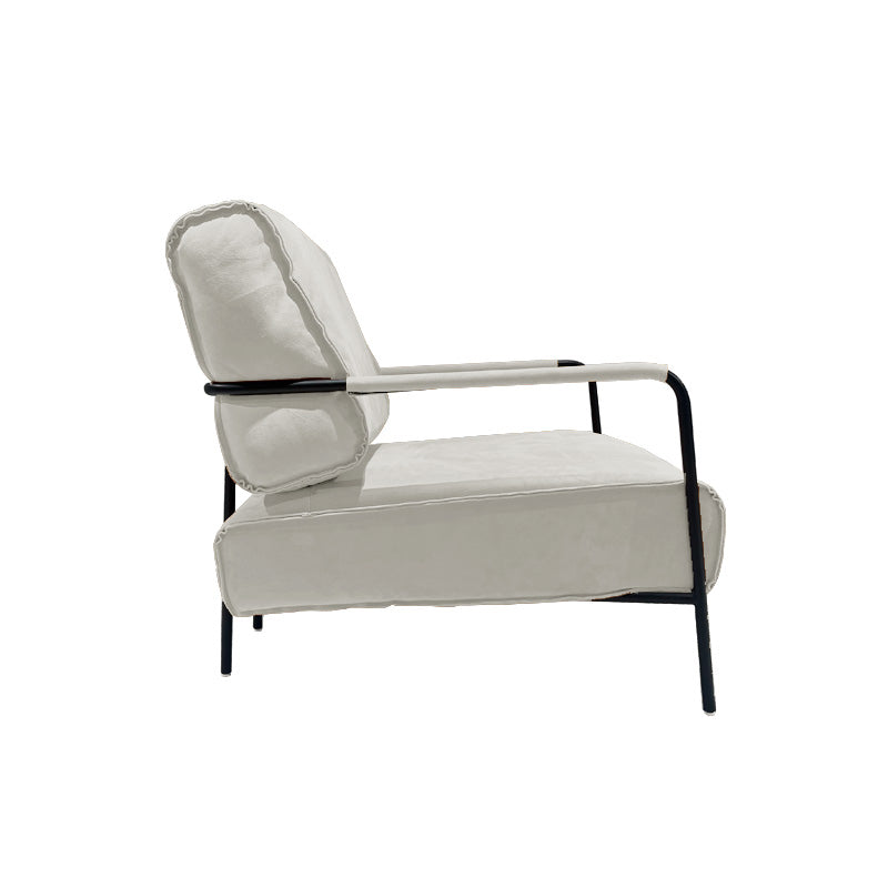Upholstered Lounge Chair Arms Include Solid Color Chair with Cushion