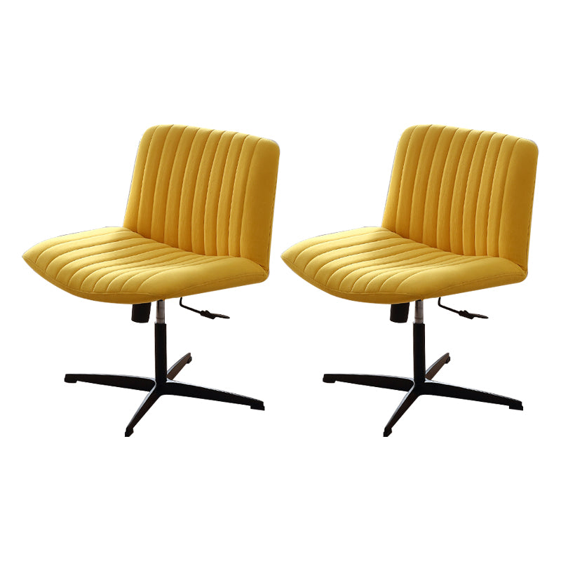 Office Swivel Lounge Chair Armless Solid Color Chair with Cushion