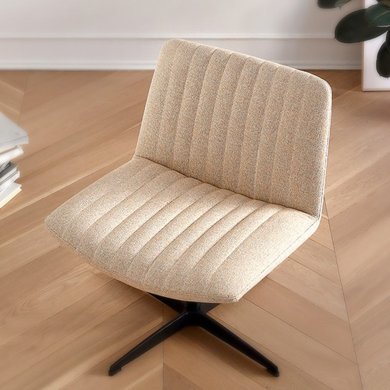 Office Swivel Lounge Chair Armless Solid Color Chair with Cushion