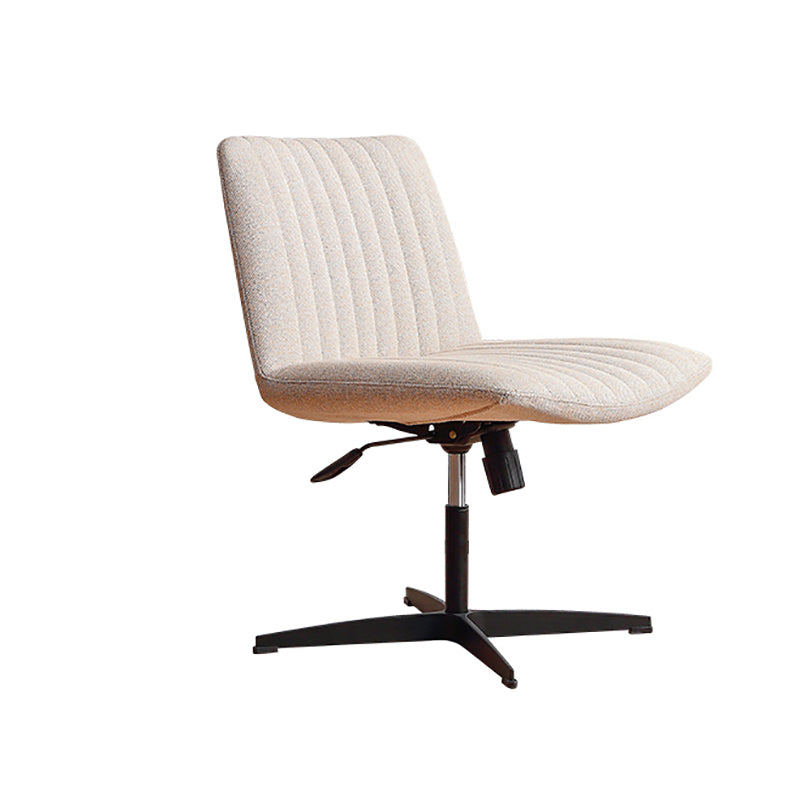 Office Swivel Lounge Chair Armless Solid Color Chair with Cushion