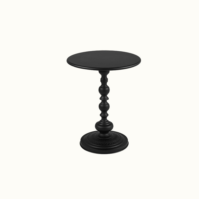 Modernistic Metal Round Side End Table 20.5" Tall Pedestal End Table