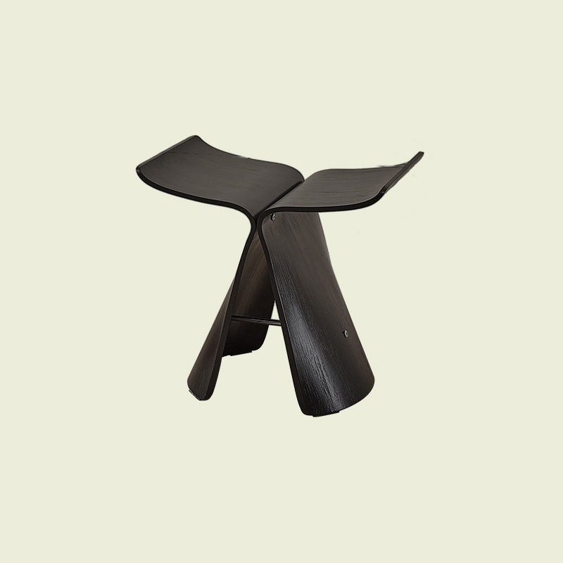 15.7" Tall Trestle End Table Scandinavian Solid Wood Side Table