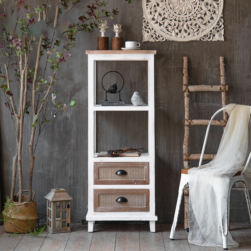 Distressed Wood 1 - Door Accent Cabinet Industrial Shelves Included Cabinet with Drawers