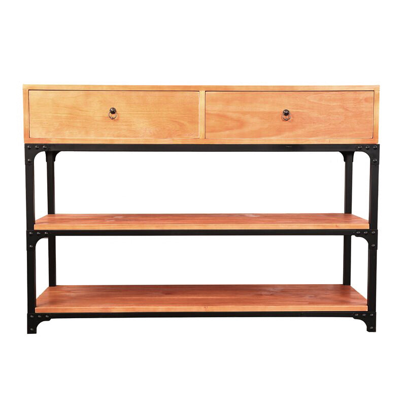 33.5" Tall Wood 2 - Drawer Chest Modern 3 Tier Storage Cabinet