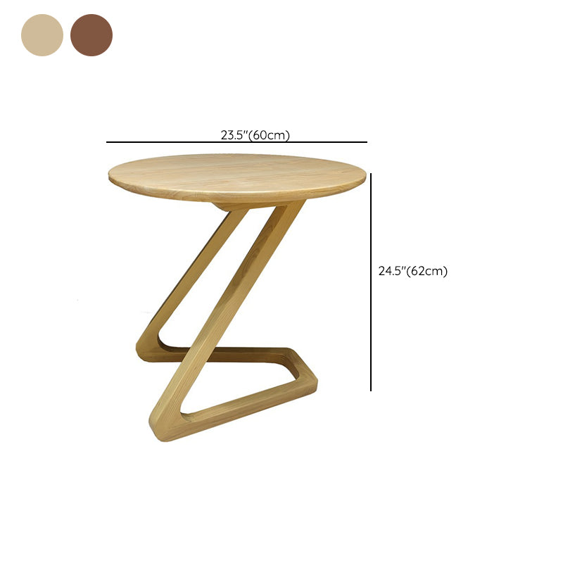Side Table Solid Wood Abstract Round Scandinavian Living Room End Table