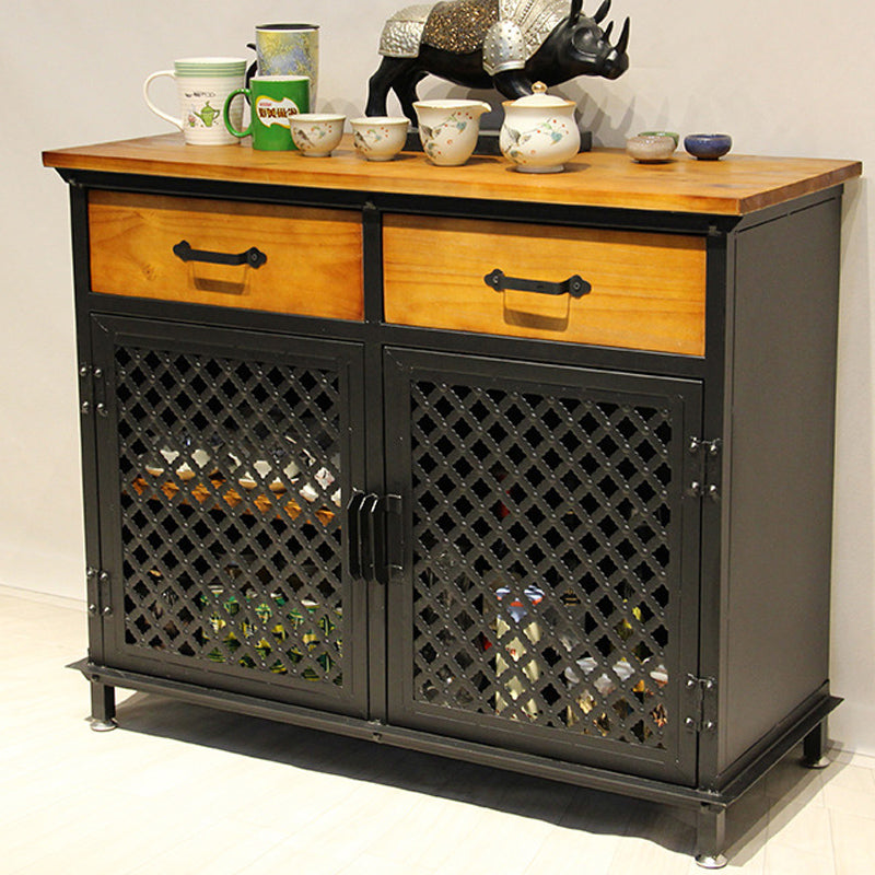 2 - Drawer 31.5" Tall Chest Metal & Wood 2 - Door Storage Cabinet