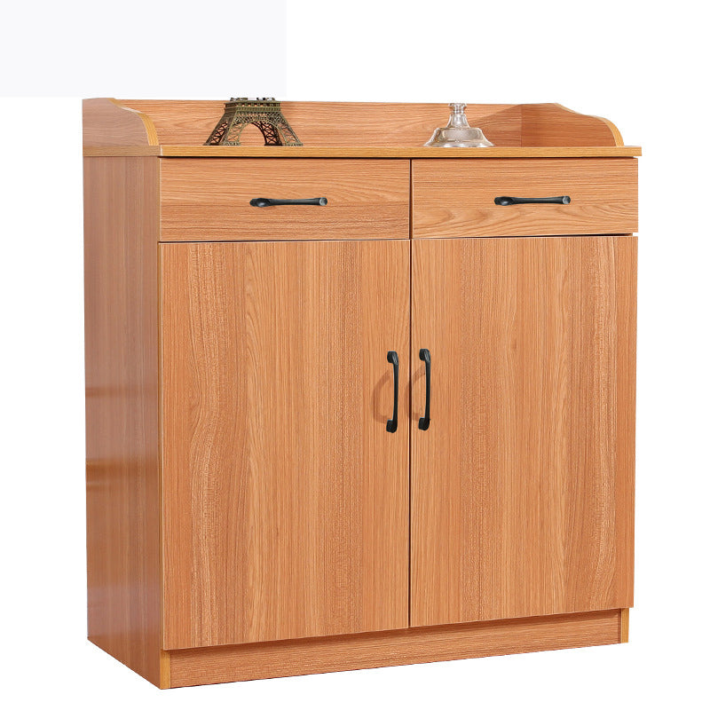35.4" Tall 2 - Door and 2 - Drawer Accent Cabinet Faux Wood Storage Cabinet