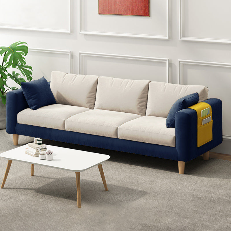 Contemporary 29.5" H 3- Seater Square Arm Sofa for Living Room