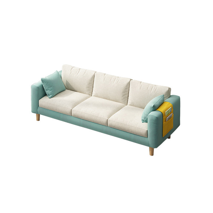 Contemporary 29.5" H 3- Seater Square Arm Sofa for Living Room