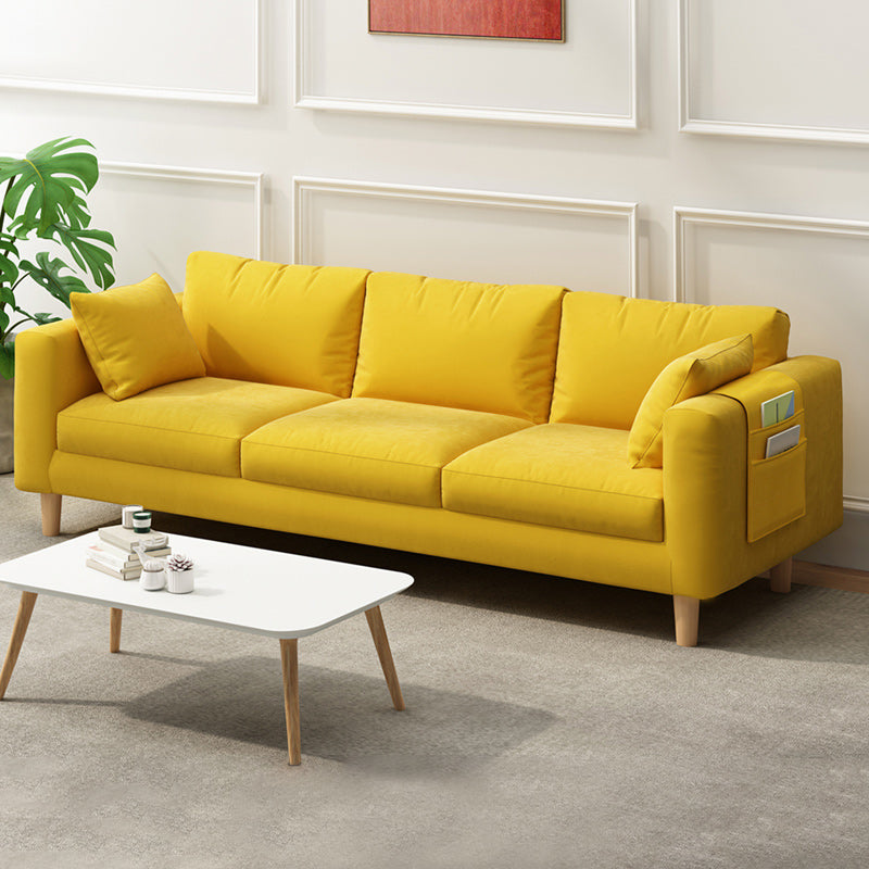Contemporary 29.5" H 3- Seater Square Arm Sofa for Living Room