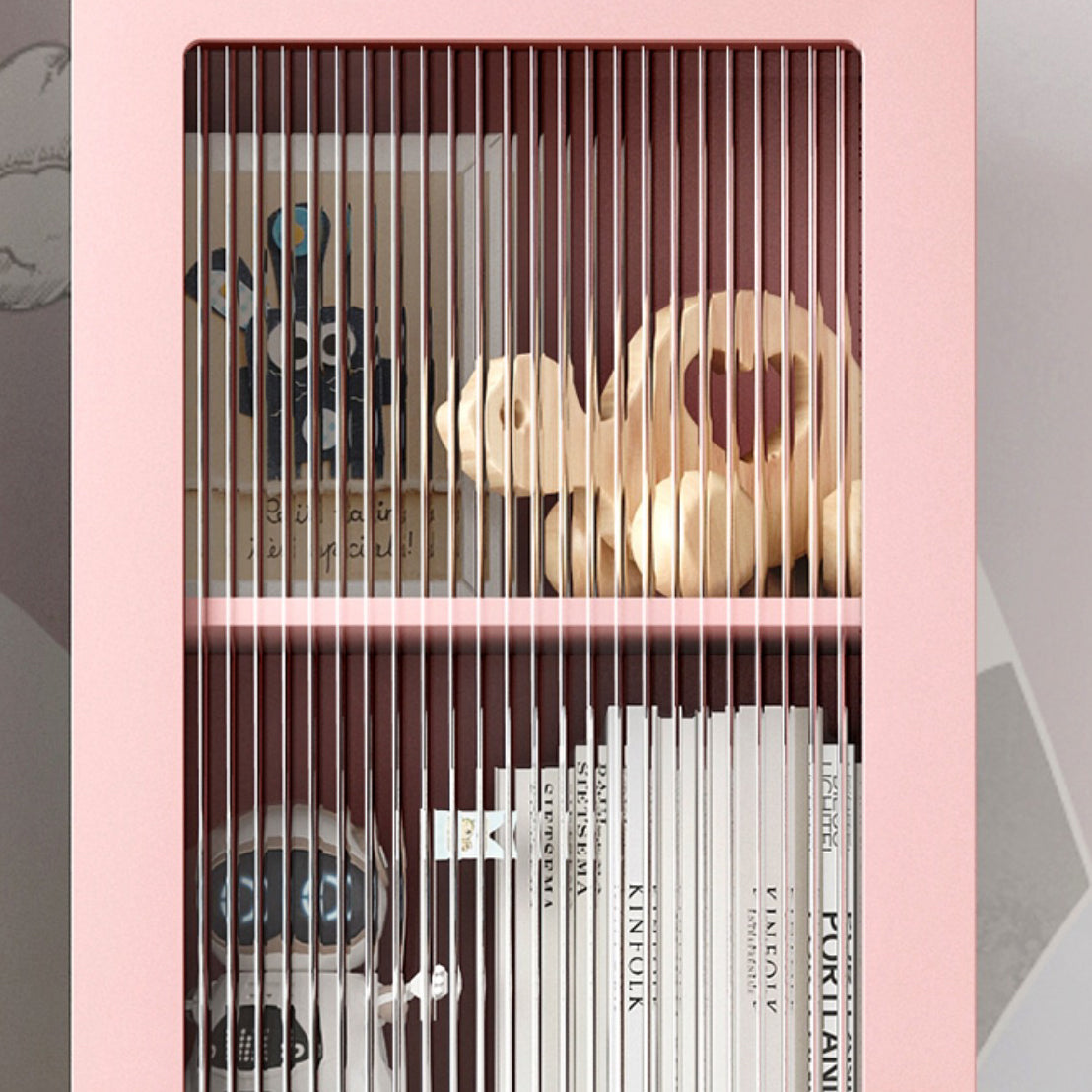 Contemporary Bookcase Closed Back Vertical Shelf Bookcase with Drawer Storage