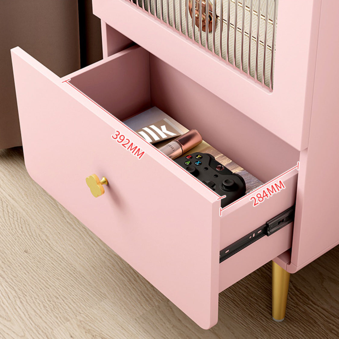 Contemporary Bookcase Closed Back Vertical Shelf Bookcase with Drawer Storage