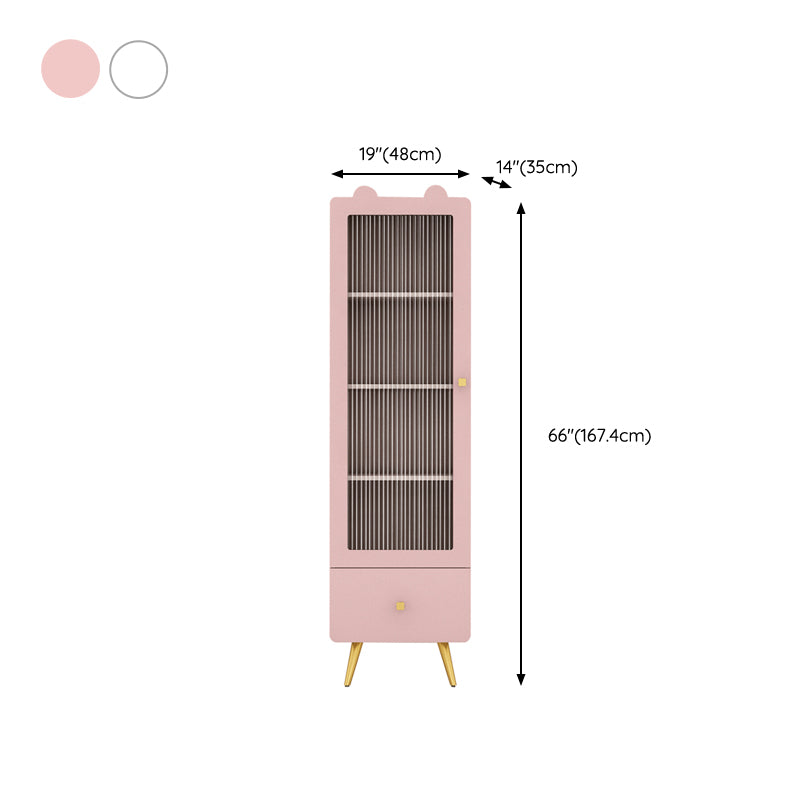 Contemporary Bookcase Closed Back Vertical Shelf Bookcase with Drawer Storage