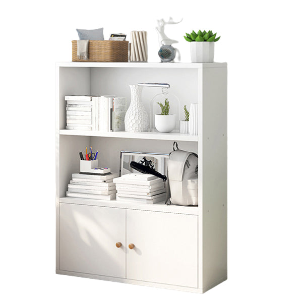 Closed Back Engineered Wood Shelf Bookcase Floor Contemporary Bookshelf with Shelves