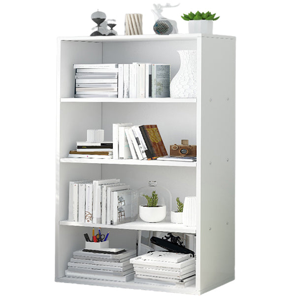 Closed Back Engineered Wood Shelf Bookcase Floor Contemporary Bookshelf with Shelves