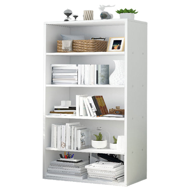 Closed Back Engineered Wood Shelf Bookcase Floor Contemporary Bookshelf with Shelves