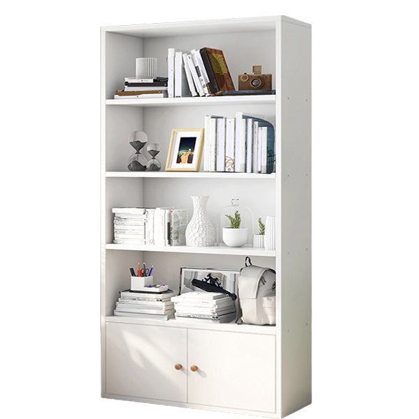 Closed Back Engineered Wood Shelf Bookcase Floor Contemporary Bookshelf with Shelves
