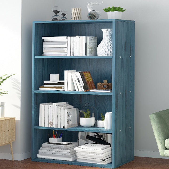 Closed Back Engineered Wood Shelf Bookcase Floor Contemporary Bookshelf with Shelves