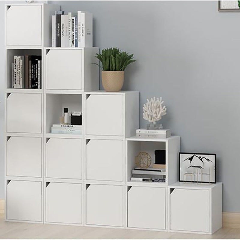 Closed Back Contemporary Bookshelf Engineered Wood Shelf Bookcase for Home