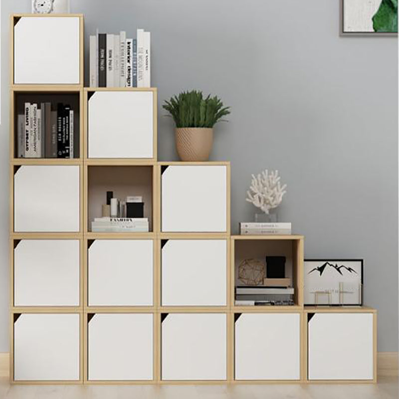 Closed Back Contemporary Bookshelf Engineered Wood Shelf Bookcase for Home