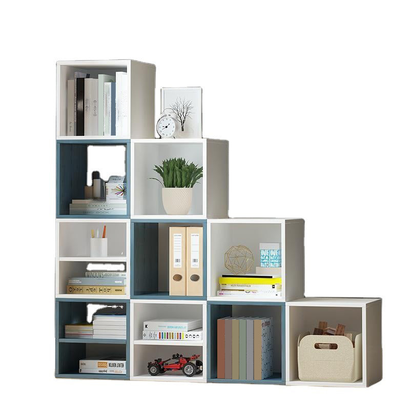 Closed Back Contemporary Bookshelf Engineered Wood Shelf Bookcase for Home