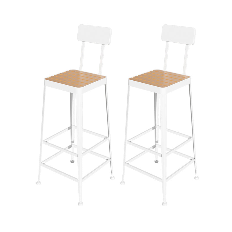 Contemporary 1/2/5 Pieces Bar Table Set Rectangle Bar Table with High Metal Stools