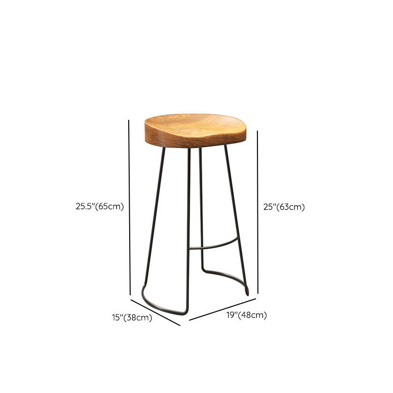 Industrial Bar Table Set 1/4/7 Pieces Solid Wood Counter Table with Backless Stools