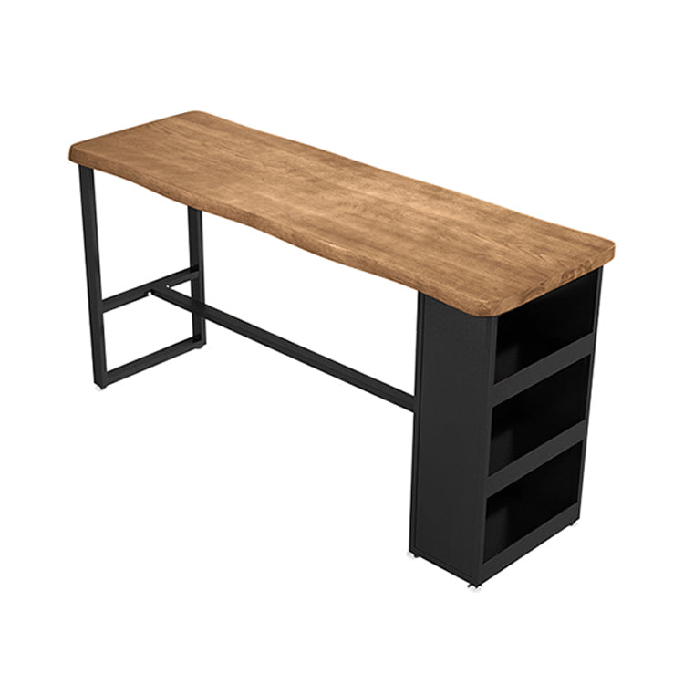 Rectangular Pub Dining Set 1/3/4 Pieces Solid Wood Bar Stool and Table Set