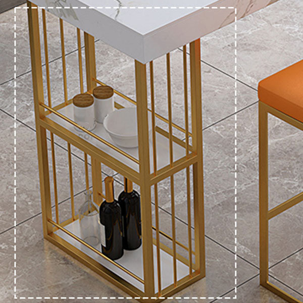 Stone Bar Table Set Industrial Rectangle 1/2/5 Pieces Pub Table Set