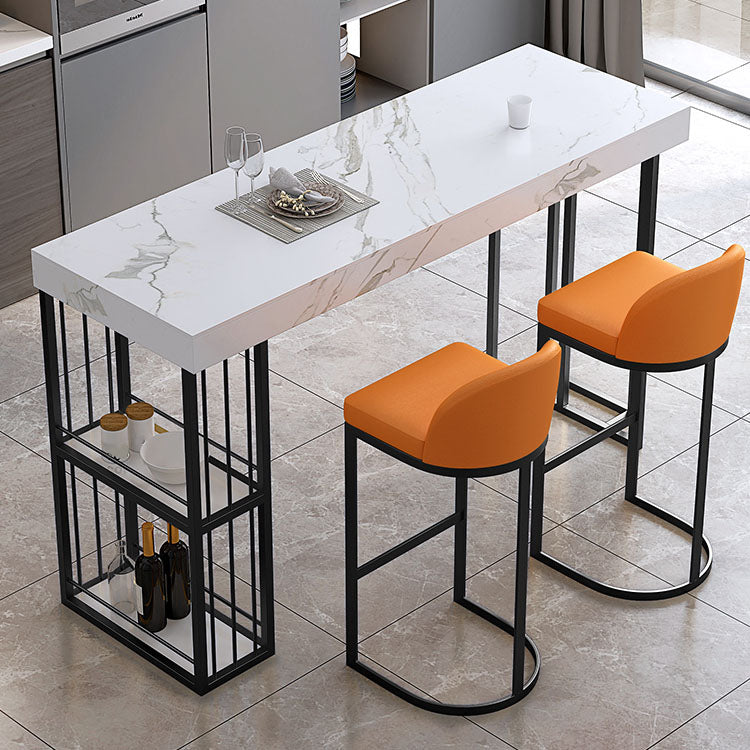 Stone Bar Table Set Industrial Rectangle 1/2/5 Pieces Pub Table Set