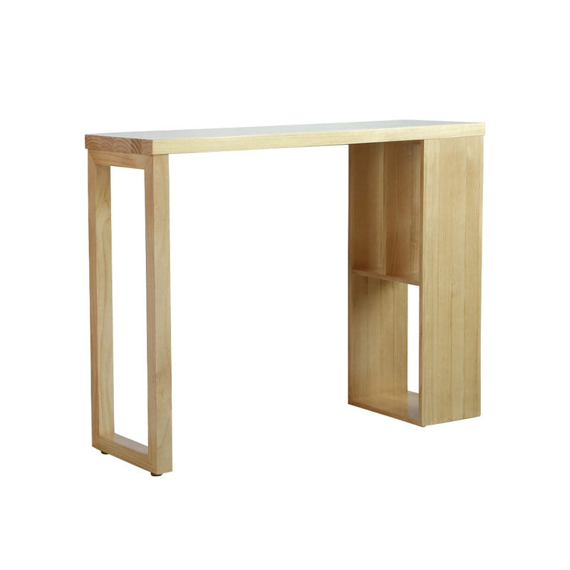 Solid Wood Bar Table Set 1/2/3 Pieces Rectangular Bar Stool and Table Set