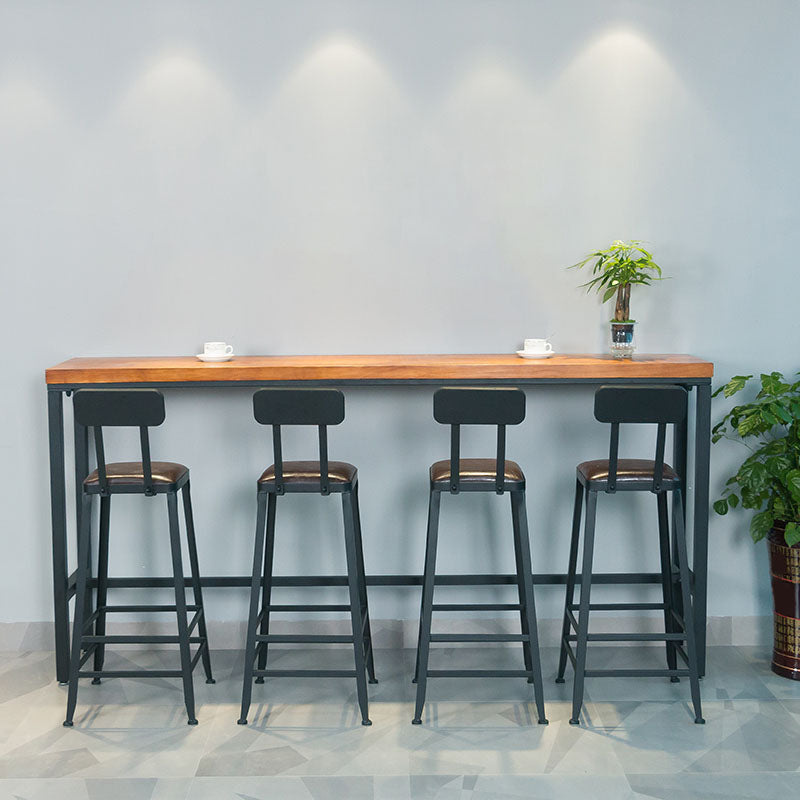 Industrial Pub Dining Set 1/2/5 Pieces Rectangular Bar Stool and Table Set