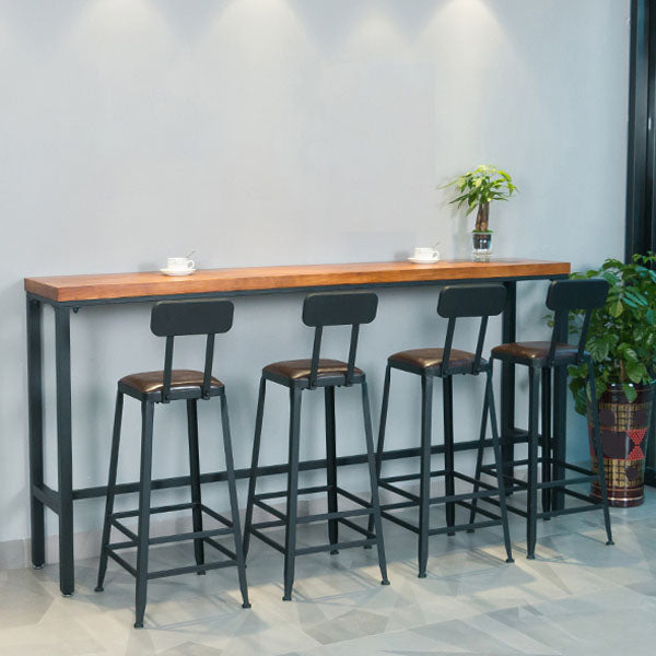 Industrial Pub Dining Set 1/2/5 Pieces Rectangular Bar Stool and Table Set