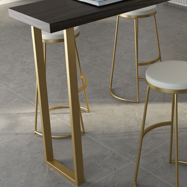 Glam Style Bar Table Set 1/2/5 Pieces Solid Wood Counter Table with Backless Stools