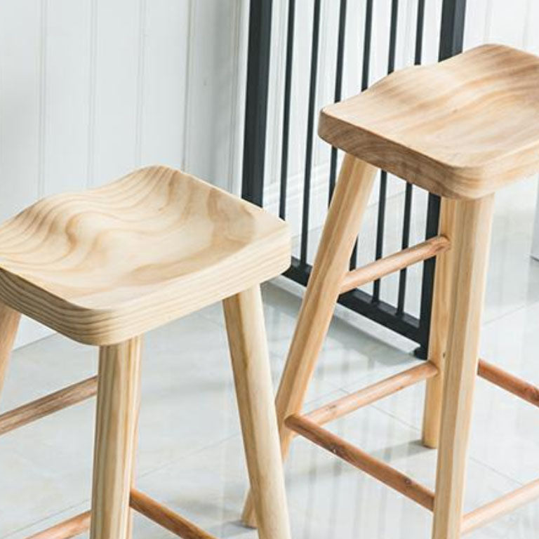 Industrial Bar Table Set 1/3 Pieces Solid Wood Bar Stool and Table Set