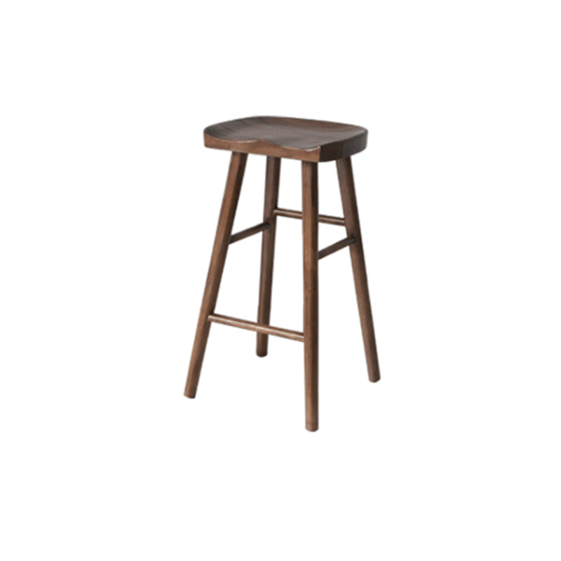 Brown Bar Stool and Table Set 1/4/5 Pieces Solid Wood Pub Table Set