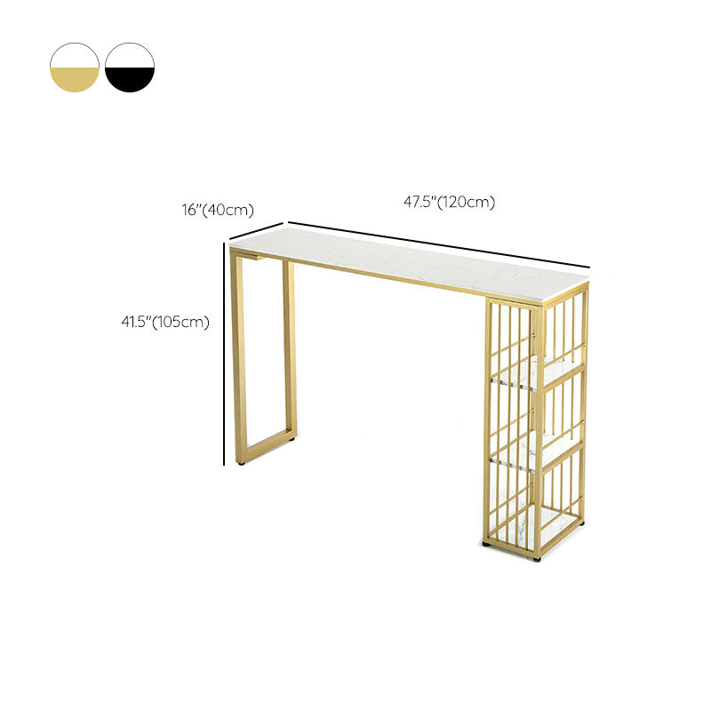 Industrial Bar Table Set 1/3 Pieces Faux Marble Rectangle Table and Stool Set