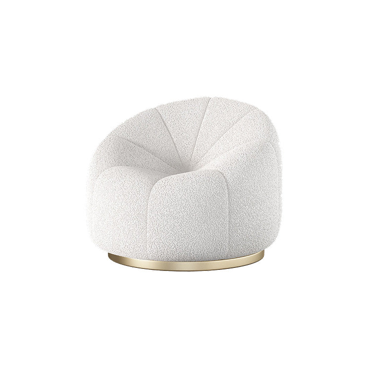 Contemporary Wool Standard Sofa, Sloped Arm Sewn Pillow Back Seating in White