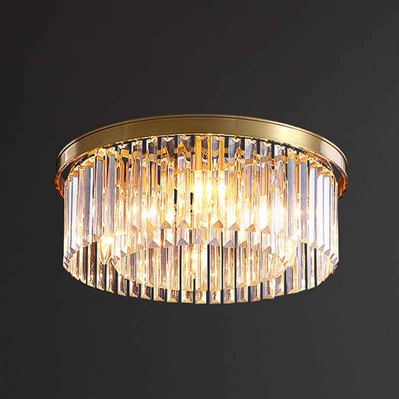 Modern Geometric Flush Mount Lights Crystal Flush Mount for Living Room