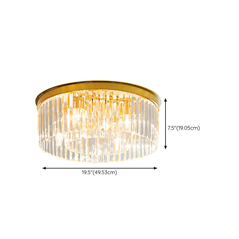 Modern Geometric Flush Mount Lights Crystal Flush Mount for Living Room