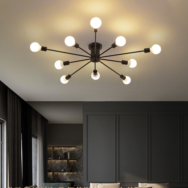 Sputnik Flush Mount Ceiling Light Simplicity Glass Semi Flush Ceiling Light