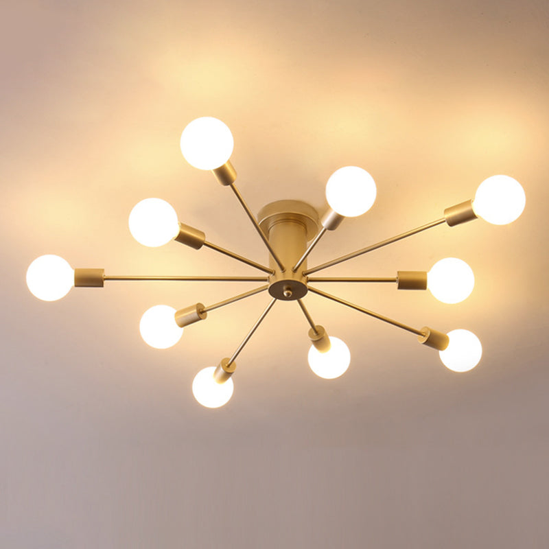 Sputnik Flush Mount Ceiling Light Simplicity Glass Semi Flush Ceiling Light