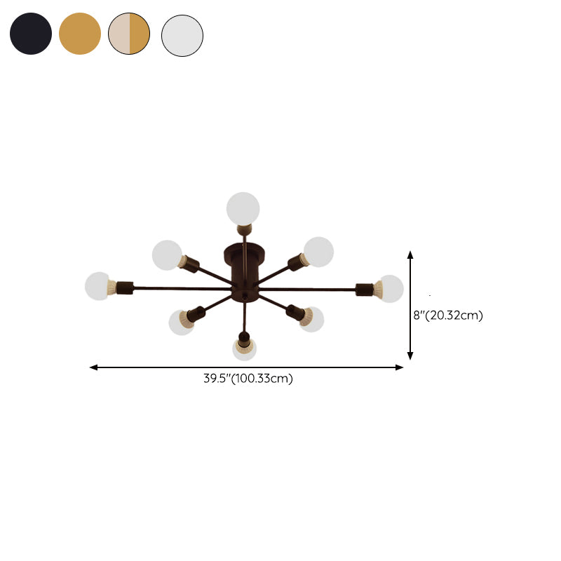 Sputnik Flush Mount Ceiling Light Simplicity Glass Semi Flush Ceiling Light