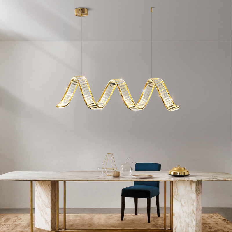 Modern Single Black/Golden Kitchen Island Lighting LED Ceiling Light