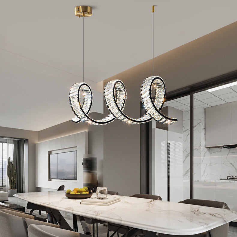Modern Single Black/Golden Kitchen Island Lighting LED Ceiling Light